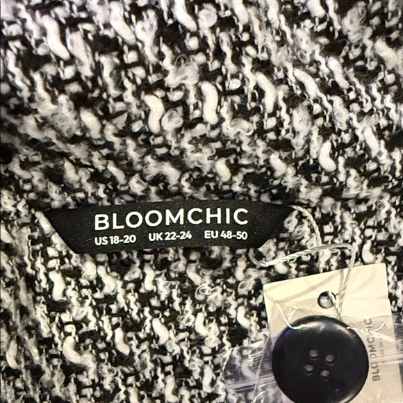 Anthropologie Black and White Pea Coat - Picture 4 of 5